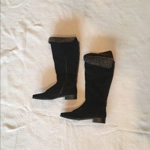 Stuart Weitzman Black Suede Boots.